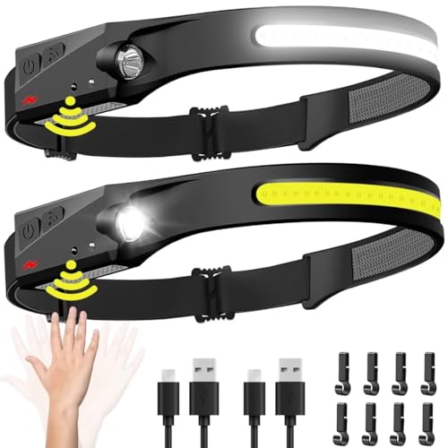 BIAT Headlamp Rechargeable 2PCS, 230° Wide Beam Head Lamp LED with Mot — Key features at a glance