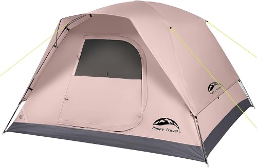 Happy Travel Camping Tent, 4 Person Dome Tents for Camping with Rainfl — Build quality and design details up close