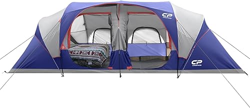 CAMPROS CP Tent 12-Person-Camping-Tents,3 Room Family Tents,Waterproof — Our hands-on testing setup for how to fit kelty cosmic 20