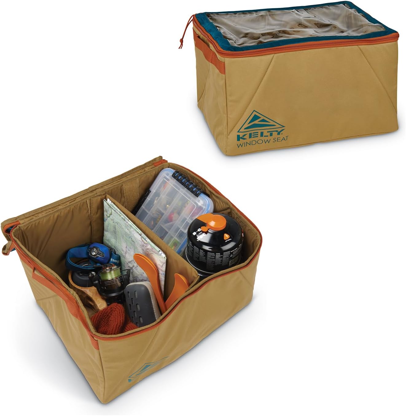 Kelty Window Seat – Camping, Tailgating, Travel Organization Hub, Road Tripping Overlanding Storage, Clear Lid, Rugged Fab...