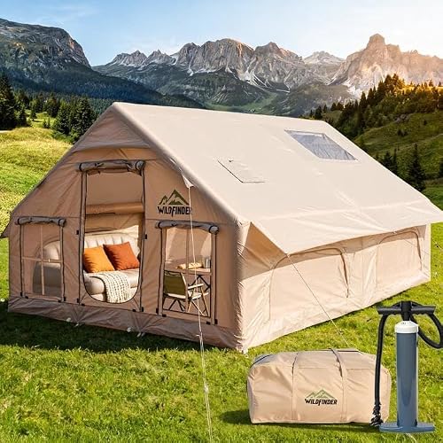 Inflatable Tent with Skylight, Quick Setup Blow Up Tents with Pump, Ho — Our hands-on testing setup for how to waterproof coleman 