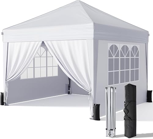 Driftalia 10x10 Pop Up Canopy with Sidewalls, Outdoor Instant Canopy T — Side-by-side comparison of top picks in this category