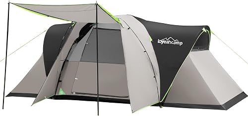 LOYEAHCAMP 8 Person Larger Extended Dome Camping Tent with 3 Rooms, Wa — Side-by-side comparison of top picks in this category