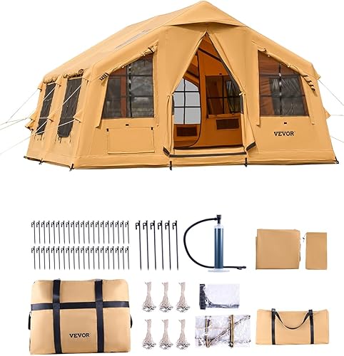 VEVOR Inflatable Tents for Camping, Easy Setup Blow up Tent with Hand — Our hands-on testing setup for best camping stove for coo