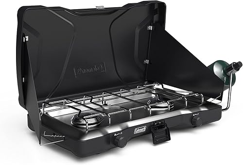 Coleman Triton 2-Burner Propane Stove, Portable Camping Cooktop with 2 — Build quality and design details up close