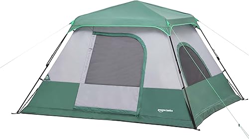 Amazon Basics Instant Camping Tent with Rainfly, Weather-Resistant, Qu — Build quality and design details up close