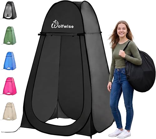 Wolfwise Pop Up Shower Tent for Camping Essentials, Portable Instant C — Durability testing under extreme conditions
