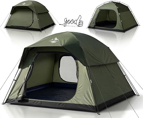 Purebox Tent 4 Person Camping Tents - Double Layer with 2 Doors & Rain — Real-world performance testing in action
