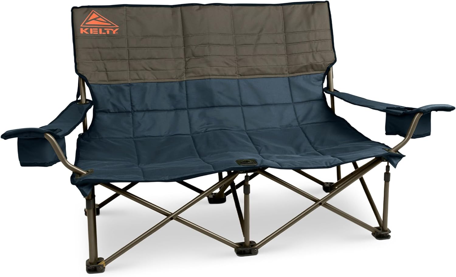 Kelty Low Loveseat Oversized 2-Person Heavy Duty Folding Camp Chair, Double Seat for Soccer Games, Tailgating, Beach Days...