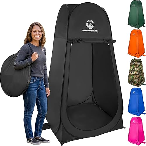 Wakeman Pop Up Changing Tent, 3.3 x 3.3 x 6.2ft, Camping Shower Tent f — Our recommended configuration for best results